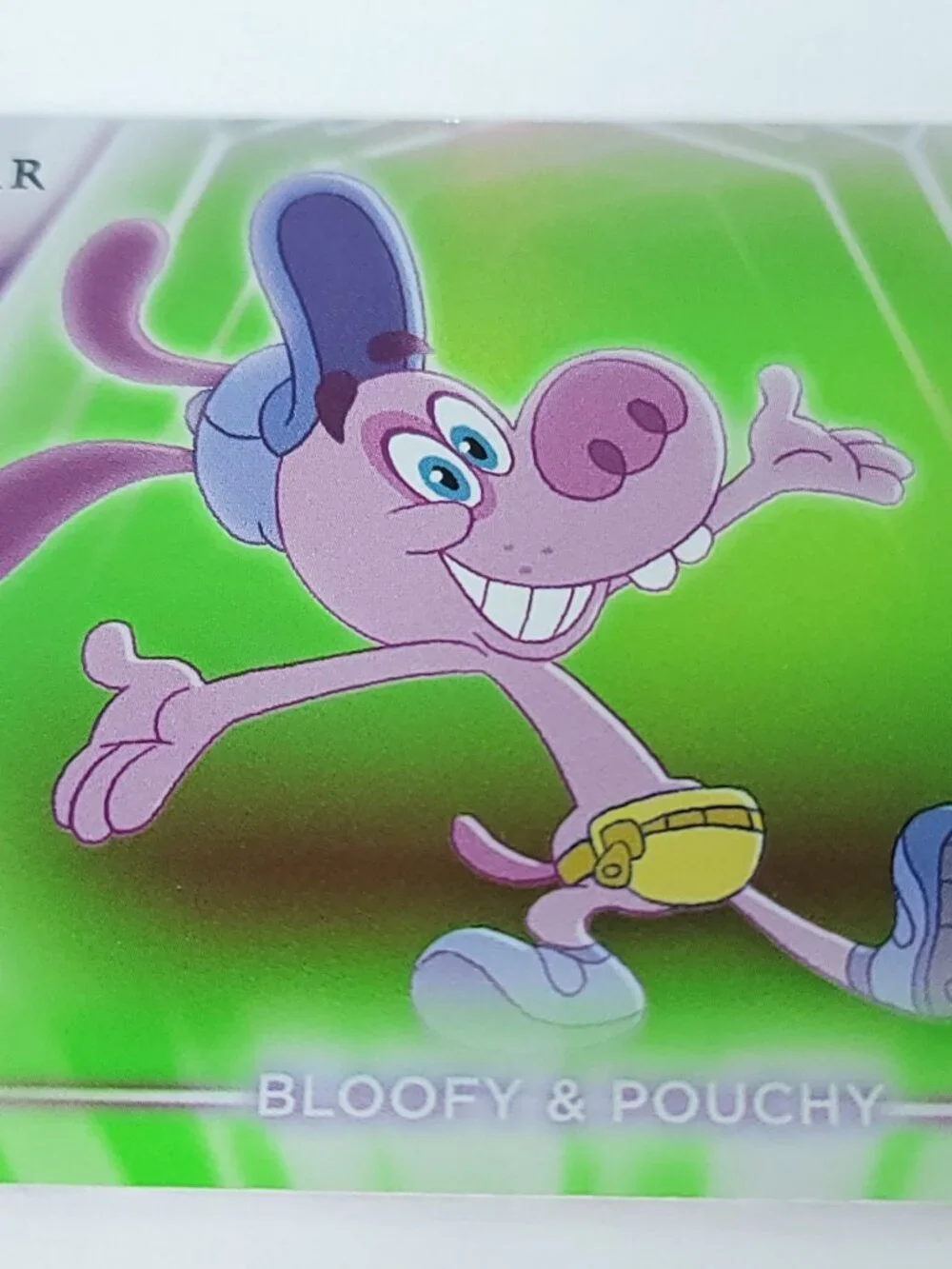 Bloofy Pouchy Topps 2026 Disney Neon Holo Parallel Refractor Limited 062/199 - Picture 3 of 4